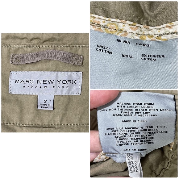 Marc New York Andrew Marc Green Utility Jacket Small - Picture 9 of 11